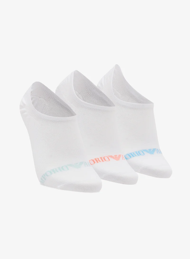3 Pack Of Logo Liner Socks